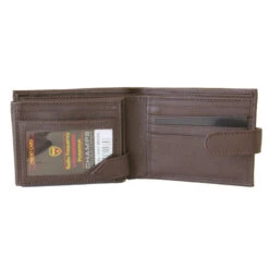 Champs - 2x Flap Plus Tab RFID Protected Leather Wallet CH017 - Brown
