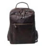 Oran - OB-794 Mike Large 3section Leather Laptop Backpack - Brandy