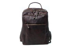Oran - OB-794 Mike Large 3section Leather Laptop Backpack - Brandy